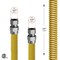 Flextron Gas Line Hose 3/8'' O.D.x24'' Len 3/8" FIP Fittings Yellow Coated Stainless Steel Flexible Connector FTGC-YC14-24H - alternate 5